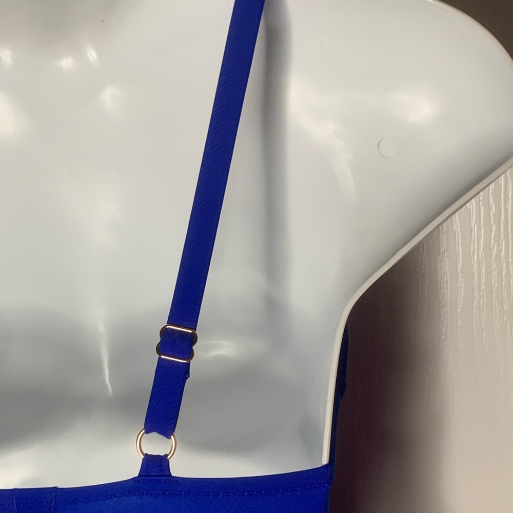 Shade & Shore Women's Vacay Light Lift Scoop Back Royal Blue Color New-Size 32DD - Picture 14 of 16